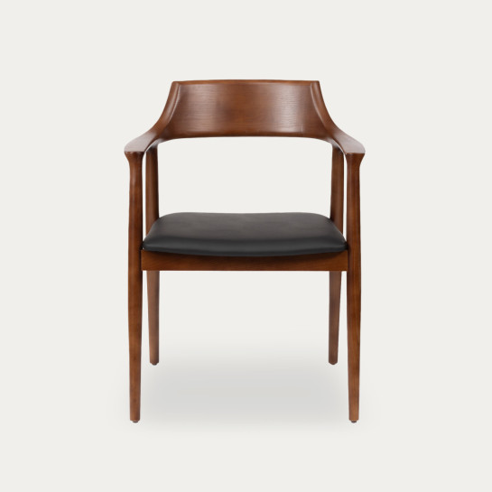 Kenay Home Silla Madera Nogal Y Negro