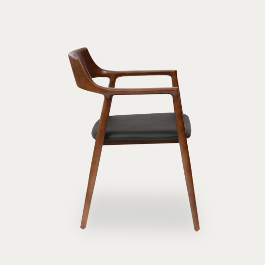 Kenay Home Silla Madera Nogal Y Negro