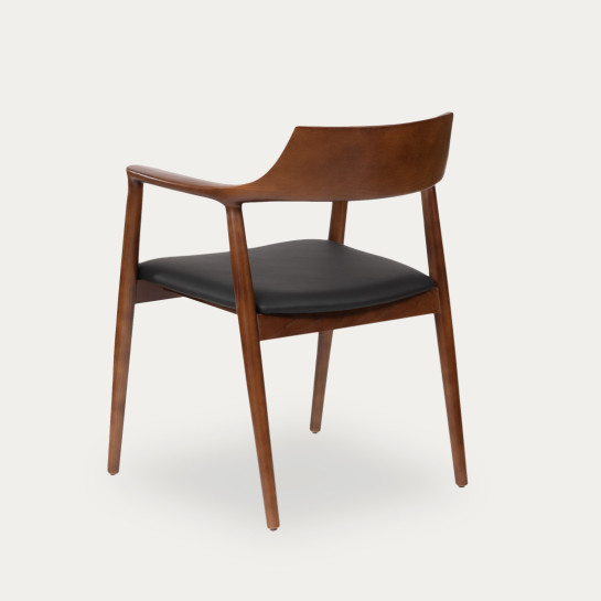 Kenay Home Silla Madera Nogal Y Negro