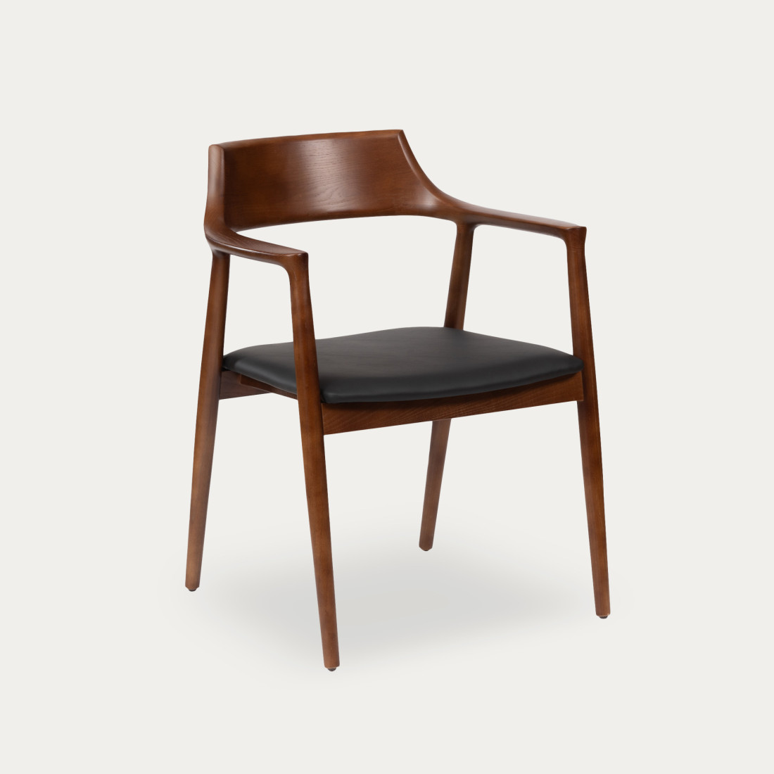 kenay home Silla madera nogal y negro