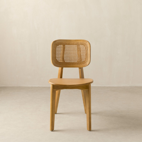 Kenay Home Silla Madera - Ratán Natural