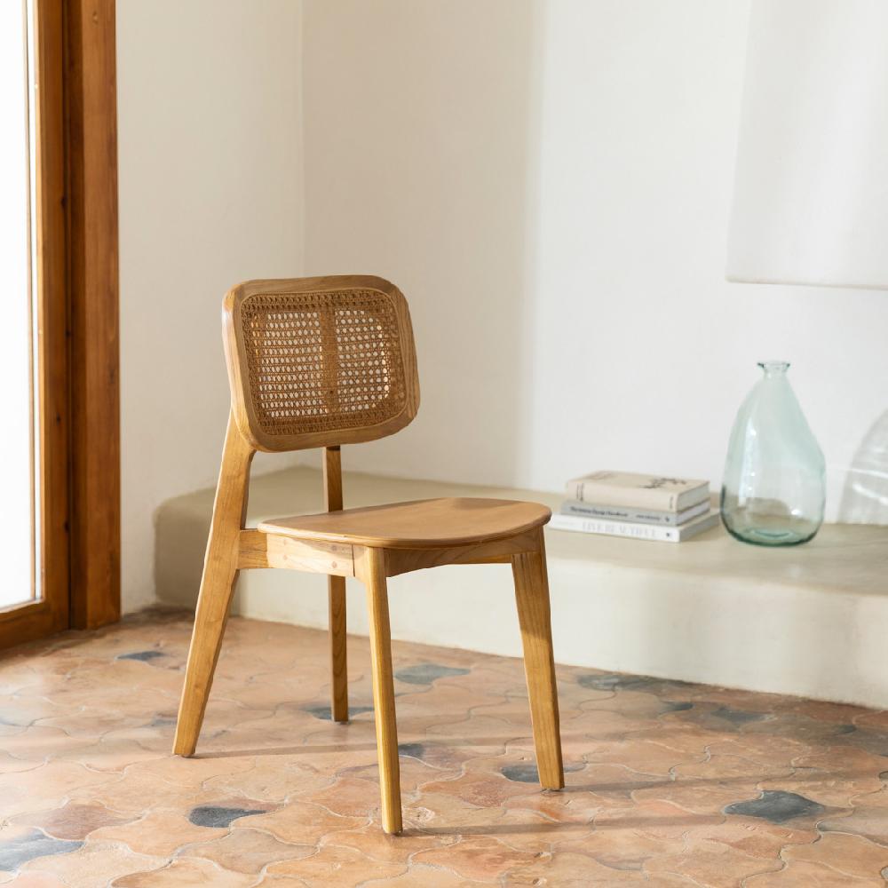 kenay home Silla madera - ratán natural