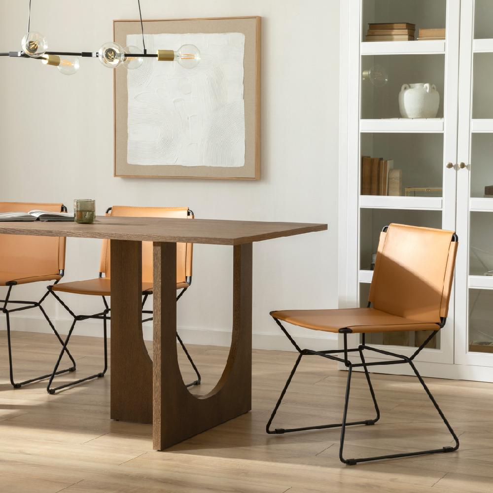 kenay home Silla piel camel