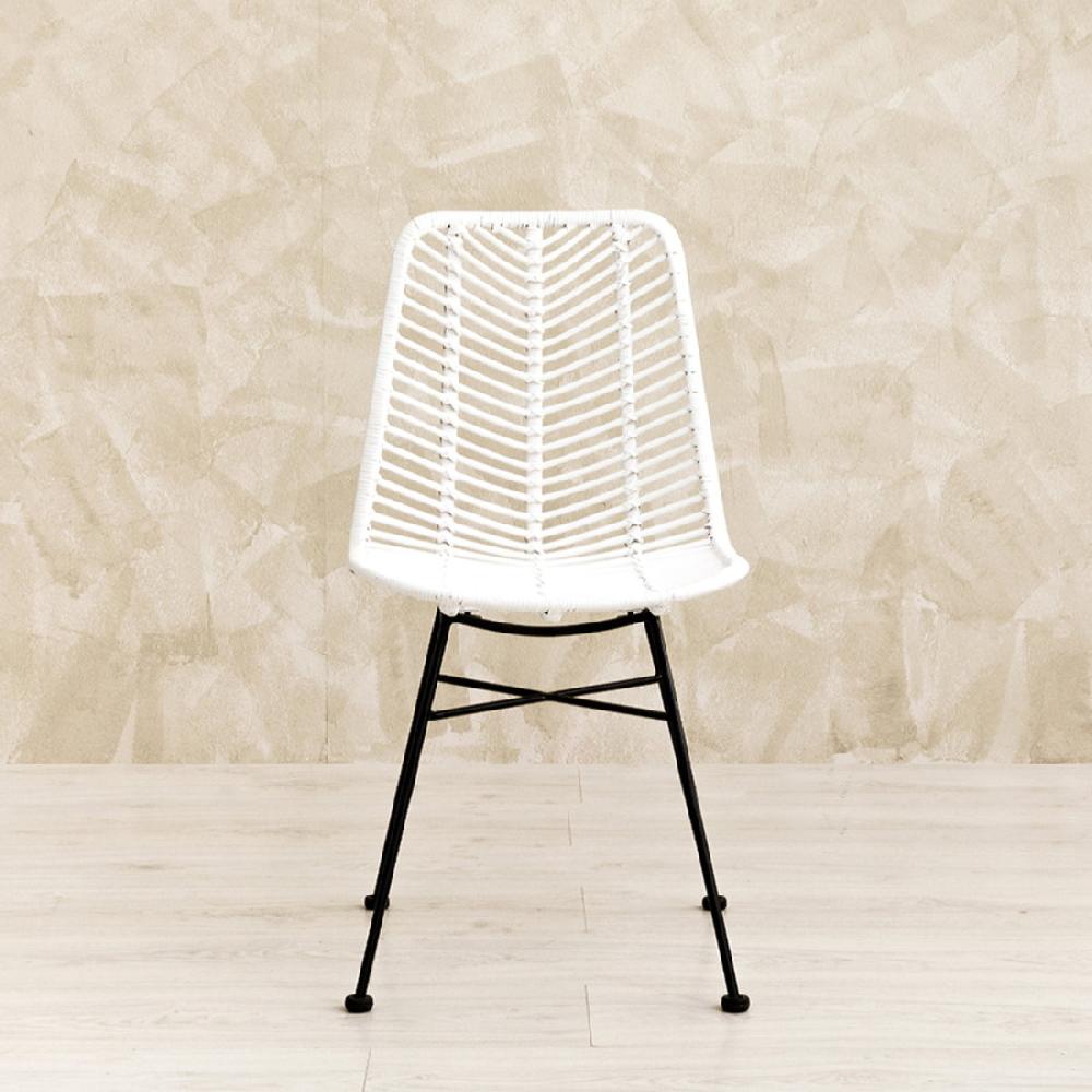 kenay home Silla ratán blanco