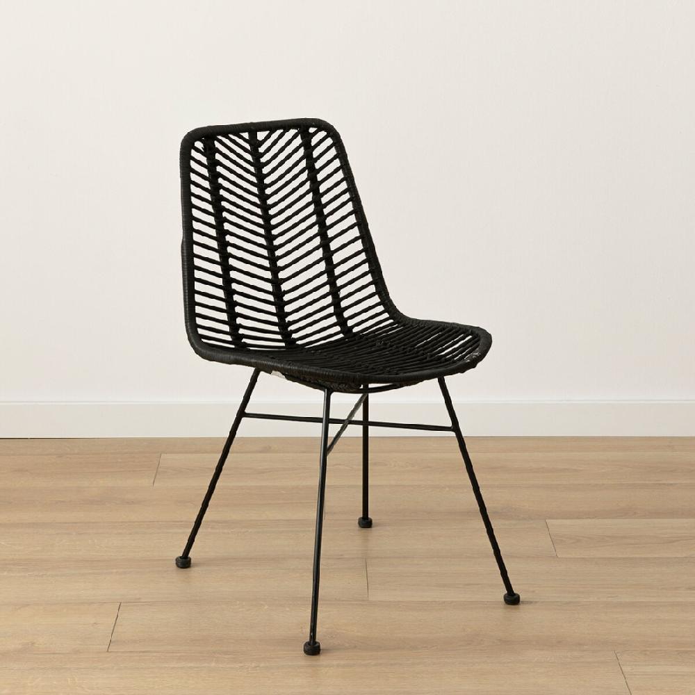 kenay home Silla ratán negro