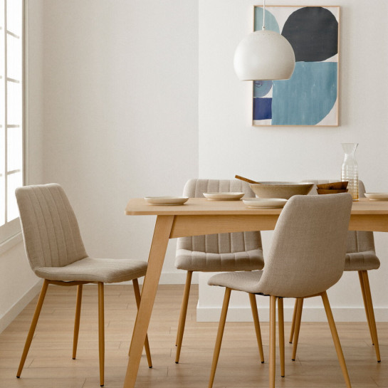 Kenay Home Silla Tapizada Beige