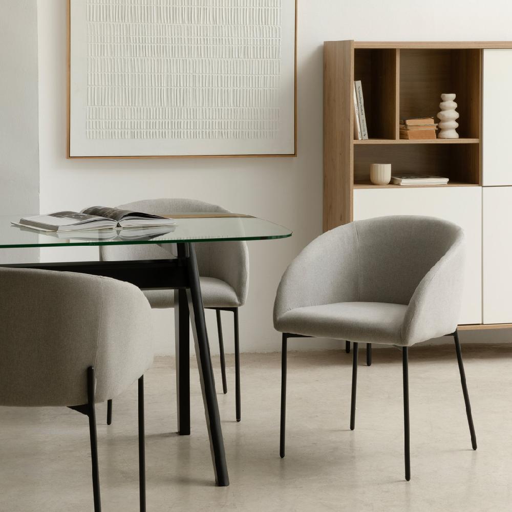 kenay home Silla tapizada gris