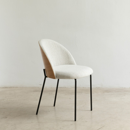 Kenay Home Silla Tapizada Gris Chapa De Roble