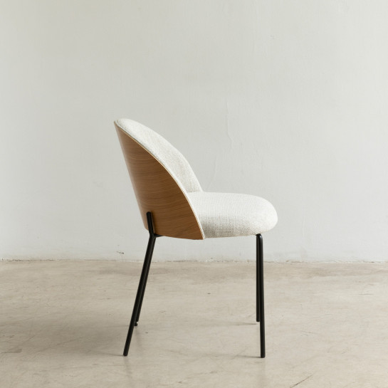 Kenay Home Silla Tapizada Gris Chapa De Roble