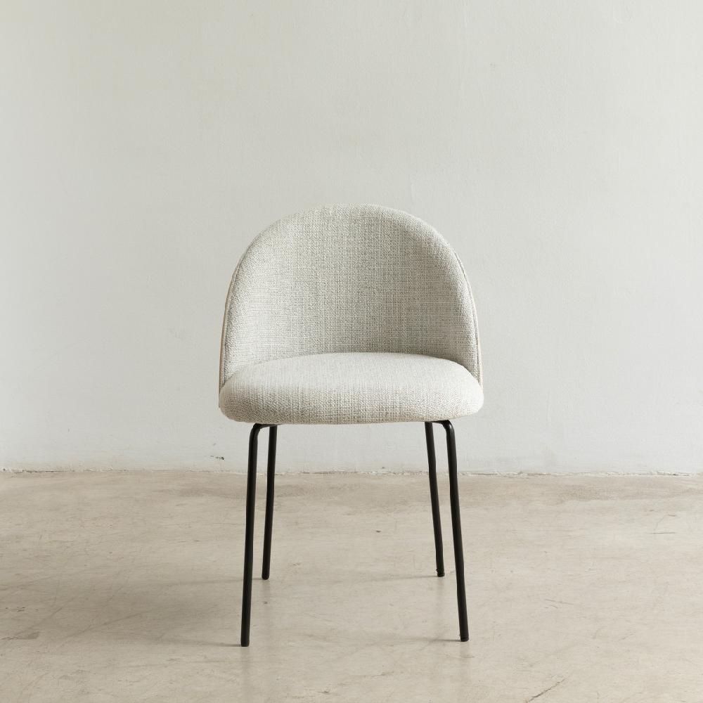 kenay home Silla tapizada gris chapa de roble