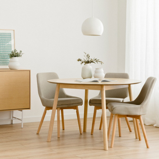 Kenay Home Silla Tapizada Gris Claro