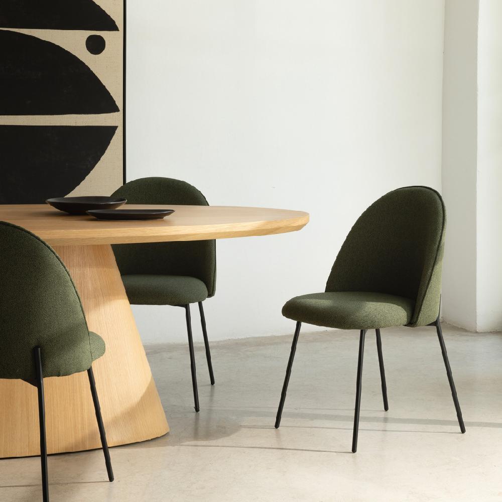 kenay home Silla tapizada verde oscuro