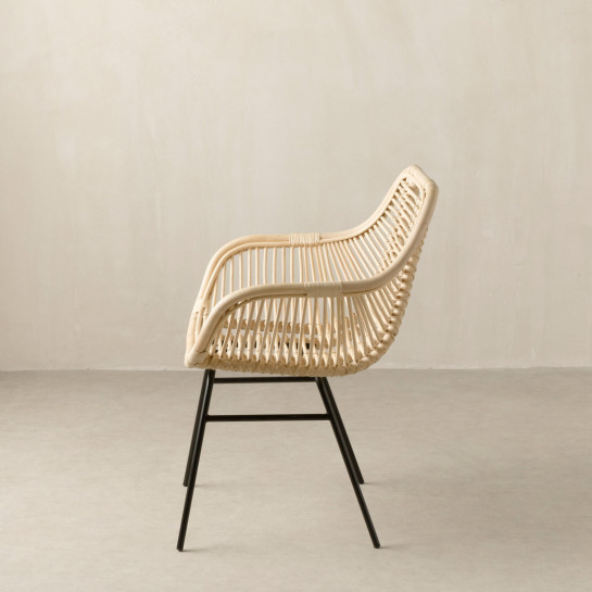 Kenay Home Sillón De Ratán Patas Negras