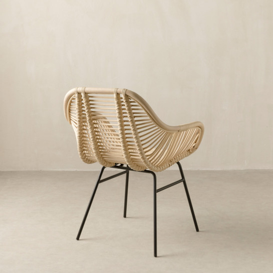 Kenay Home Sillón De Ratán Patas Negras