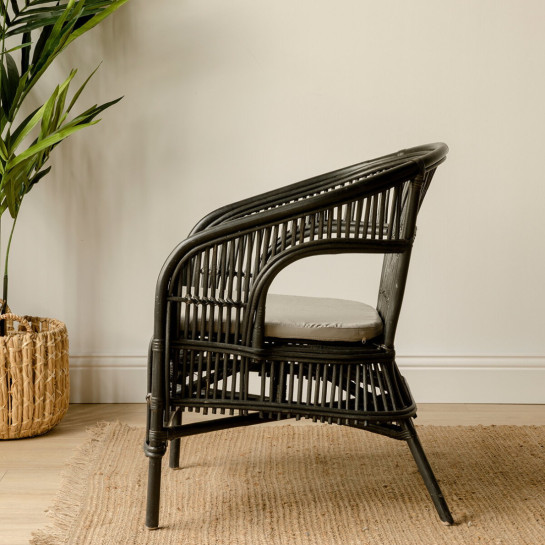 Kenay Home Sillón Ratán Negro