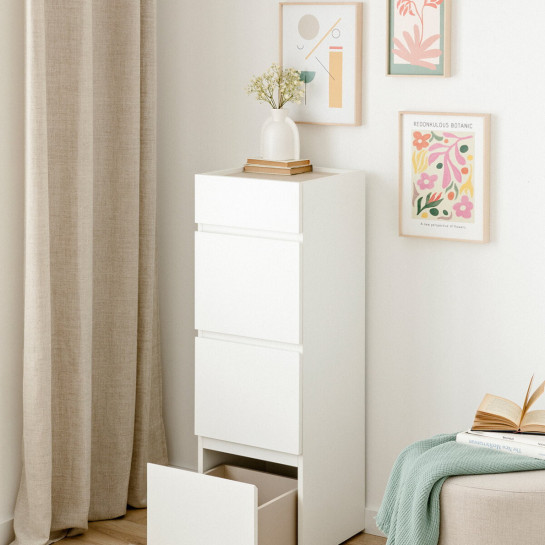 Kenay Home Sinfonier Blanco 4 Cajones