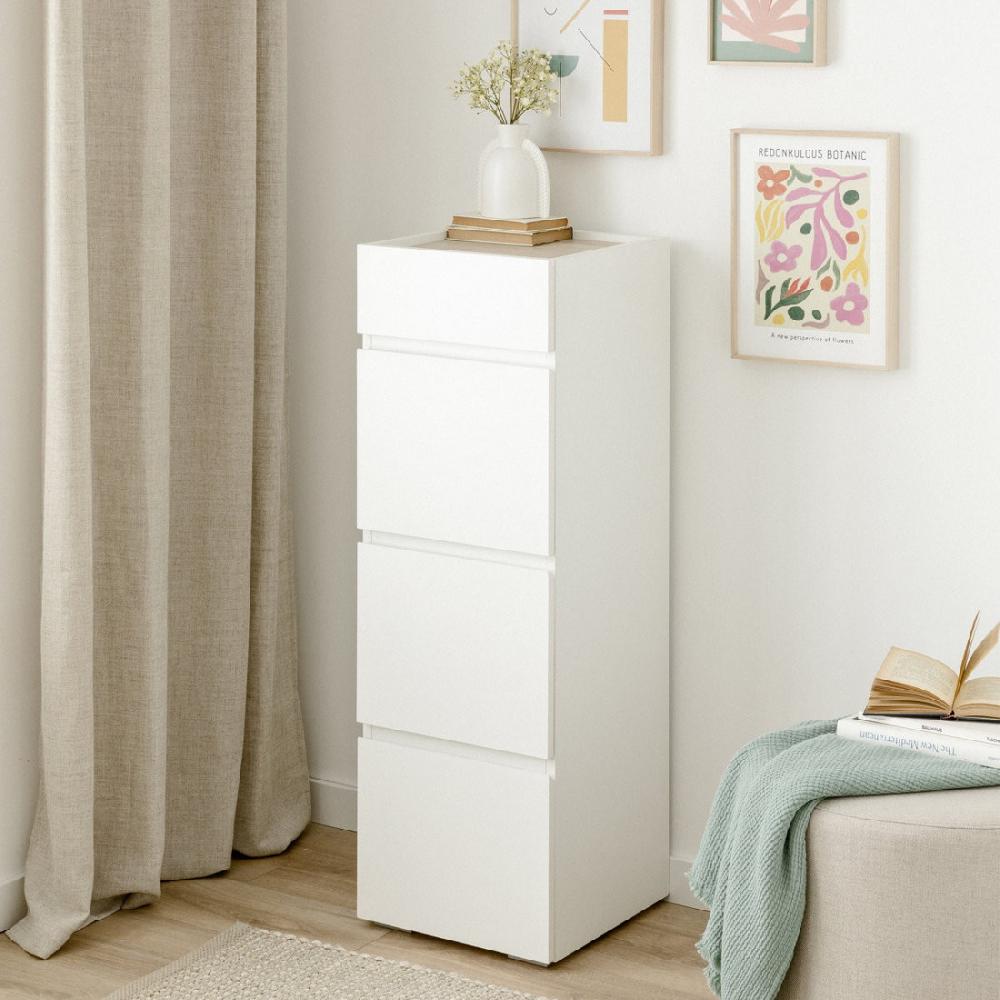 kenay home Sinfonier blanco 4 cajones