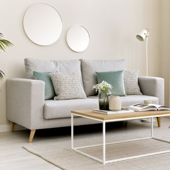 Kenay Home Sofá 3 Plazas Gris