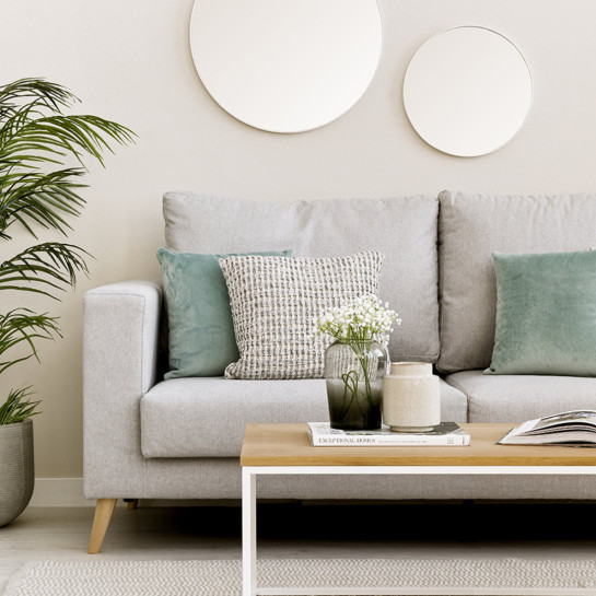 Kenay Home Sofá 3 Plazas Gris