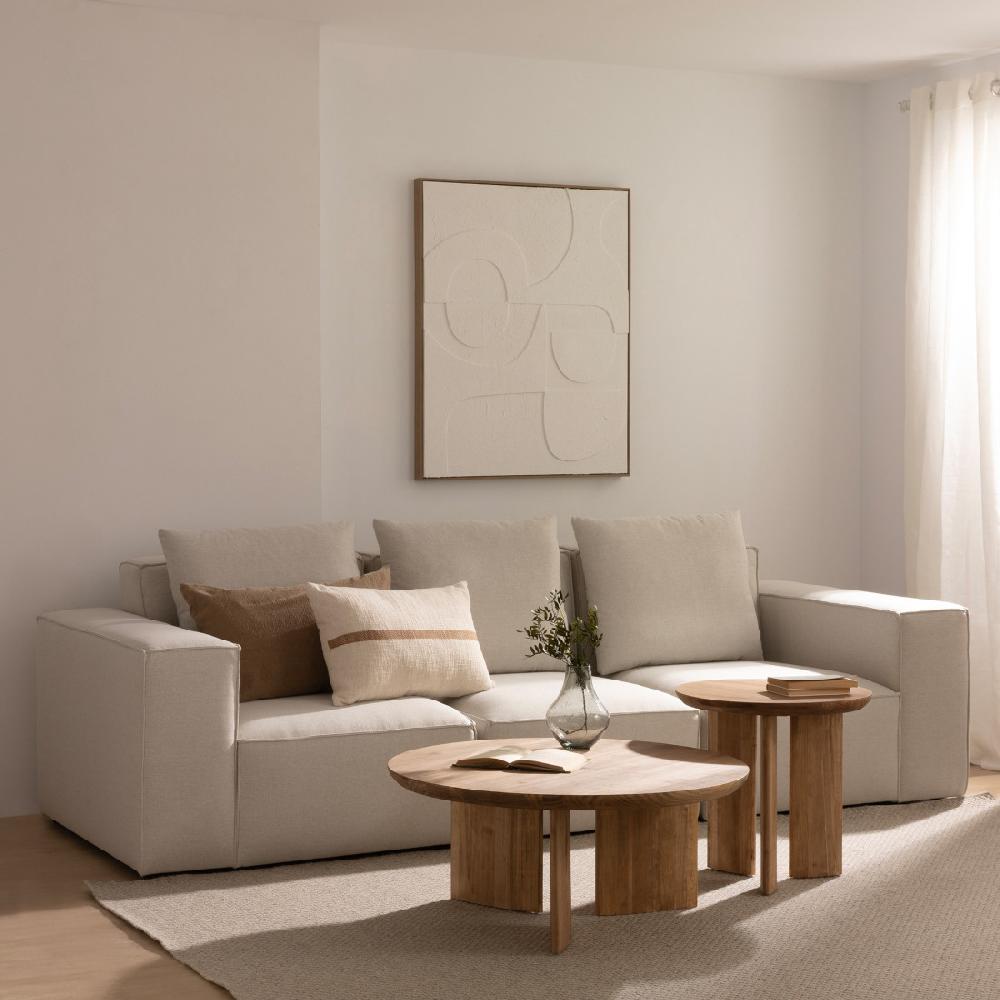 kenay home Sofá 3 plazas perla