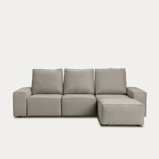 Kenay Home Sofá 3 Plazas + Puf Perla