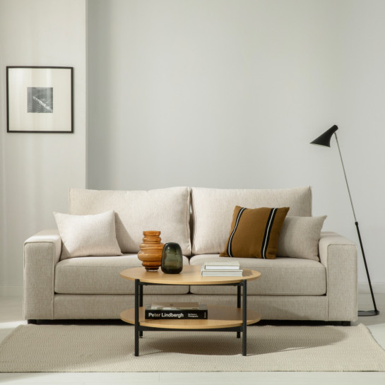 Kenay Home Sofá 3 Plazas Tapizado Beige