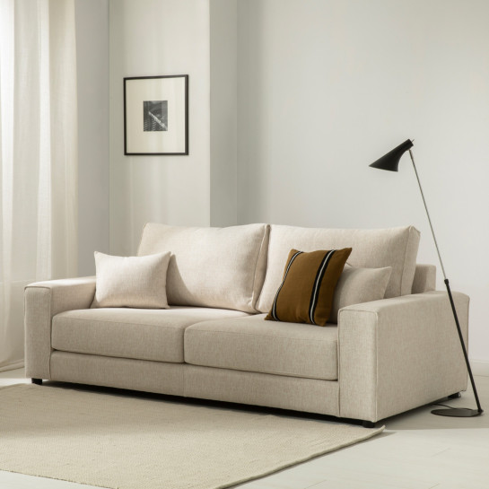 Kenay Home Sofá 3 Plazas Tapizado Beige