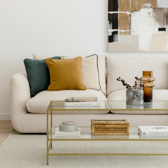 Kenay Home Sofá Beige Chaise Derecha