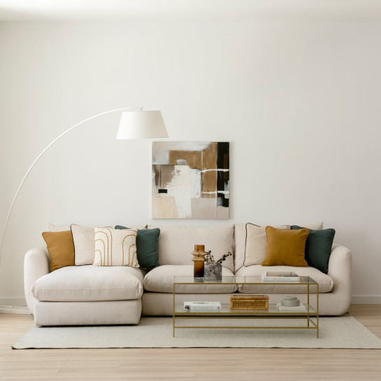 Kenay Home Sofá Beige Chaise Izquierda