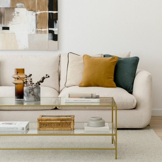 Kenay Home Sofá Beige Chaise Izquierda