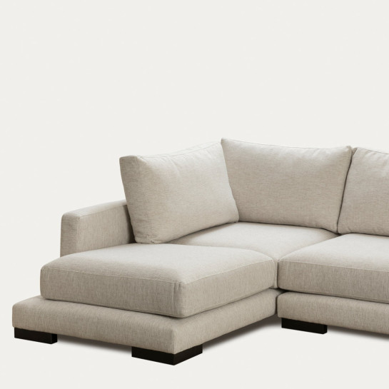 Kenay Home Sofá Beige Chaise Mediana Izquierda