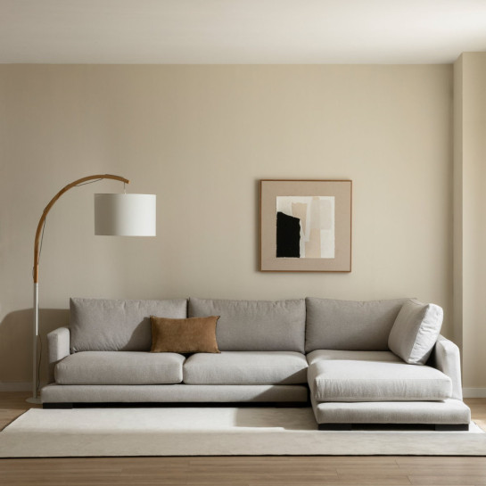 Kenay Home Sofá Chaise Grande Derecha Perla