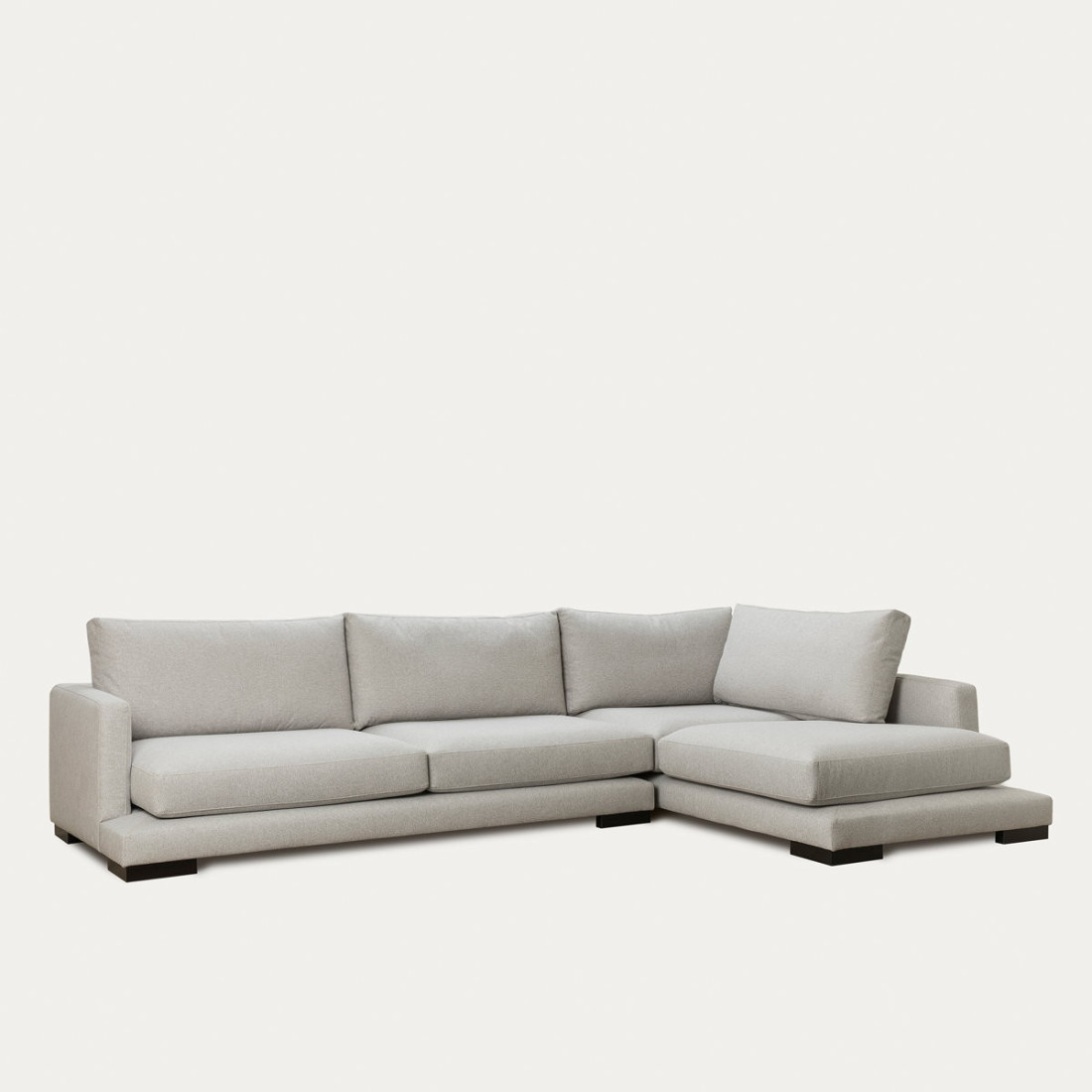 kenay home Sofá chaise grande derecha perla