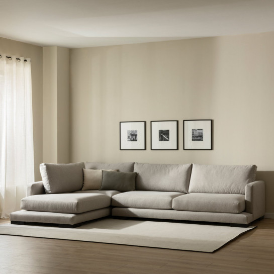 Kenay Home Sofá Chaise Grande Izquierda Perla