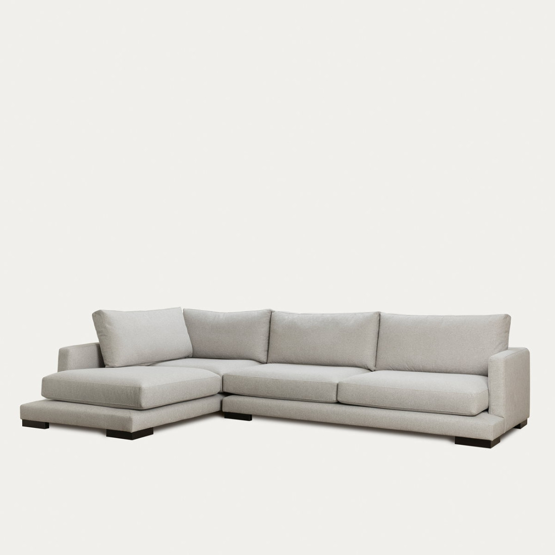kenay home Sofá chaise grande izquierda perla