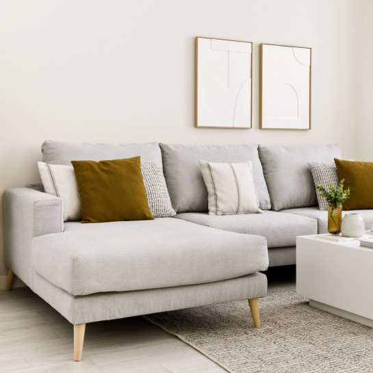 Kenay Home Sofá Chaise Izquierda Gris Claro