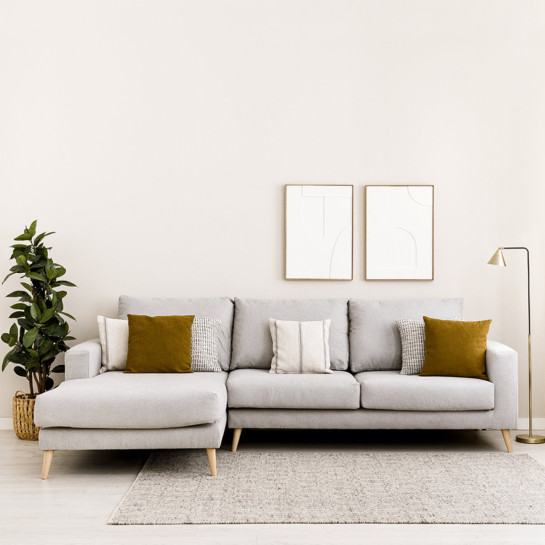 Kenay Home Sofá Chaise Izquierda Gris Claro