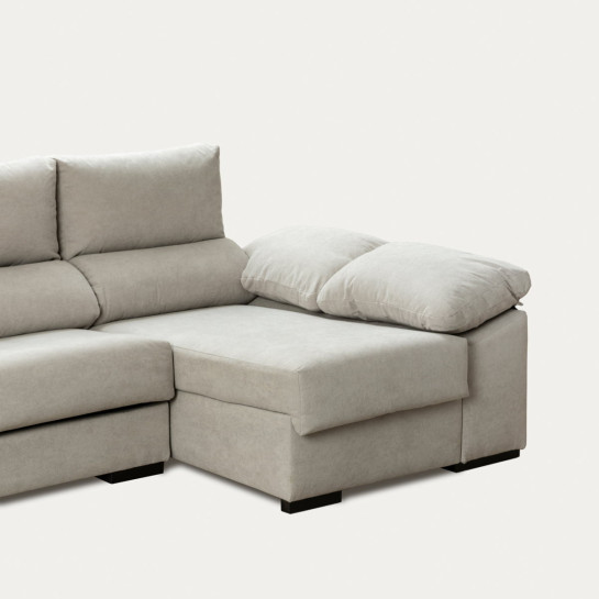 Kenay Home Sofá Con Arcón Chaise Derecha Perla