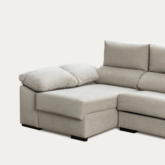 Kenay Home Sofá Con Arcón Chaise Izquierda Perla