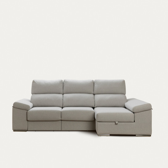 Kenay Home Sofá Gris Chaise Derecha