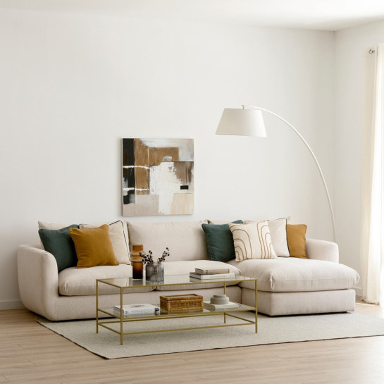 Kenay Home Sofá Gris Chaise Derecha