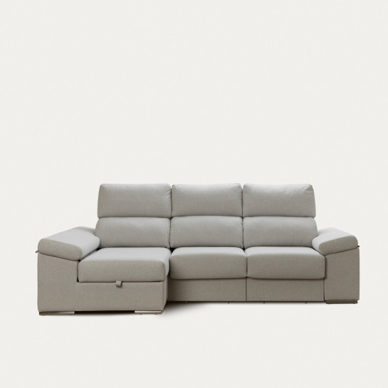 Kenay Home Sofá Gris Chaise Izquierda