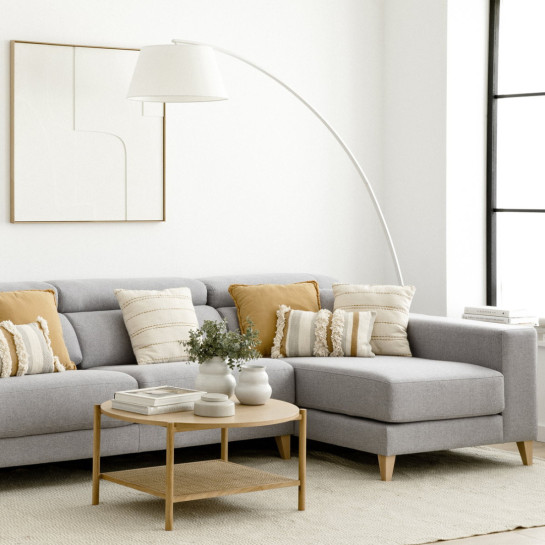 Kenay Home Sofá Gris Claro Chaise Derecha