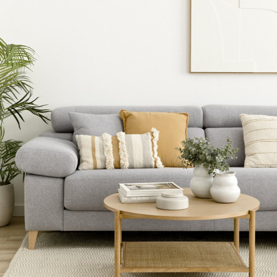 Kenay Home Sofá Gris Claro Chaise Derecha