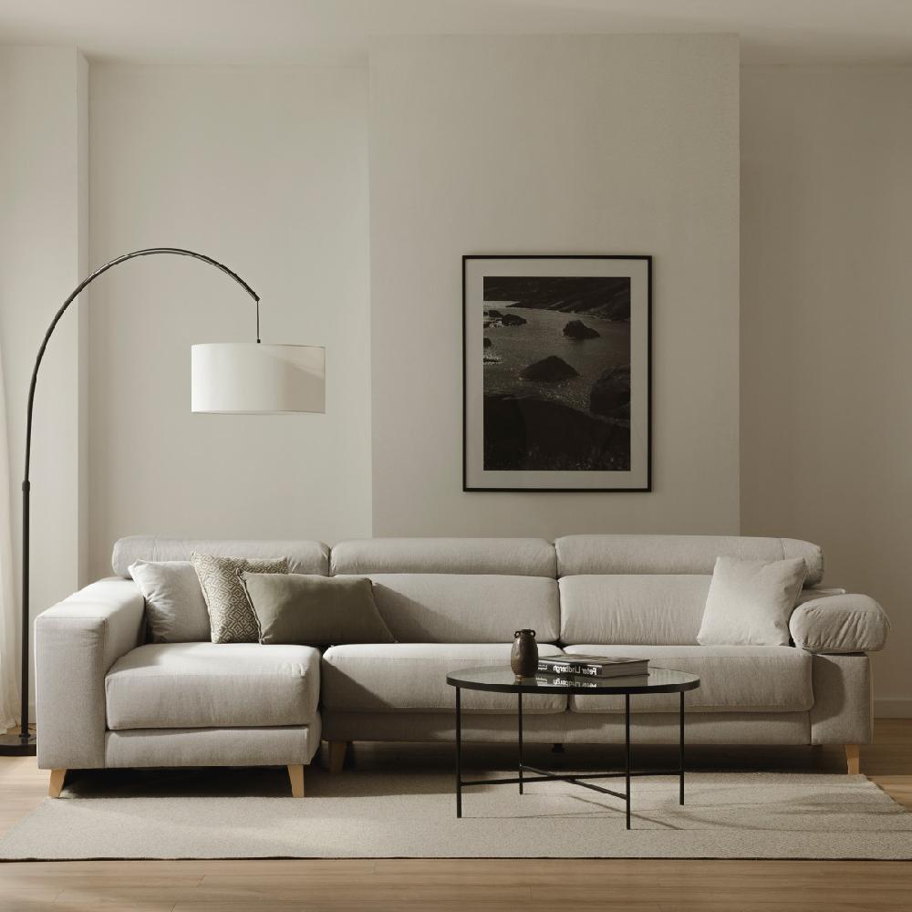 kenay home Sofá gris claro chaise izquierda