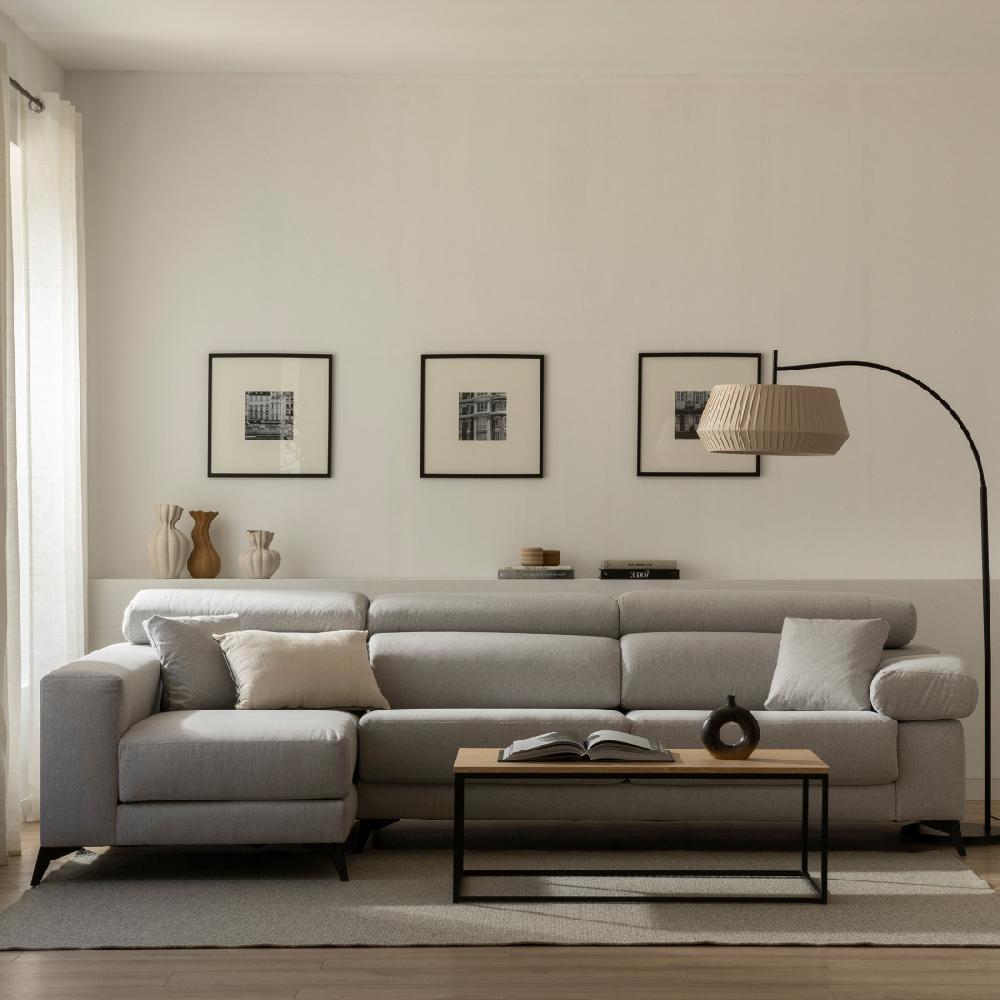 kenay home Sofá gris claro chaise izquierda