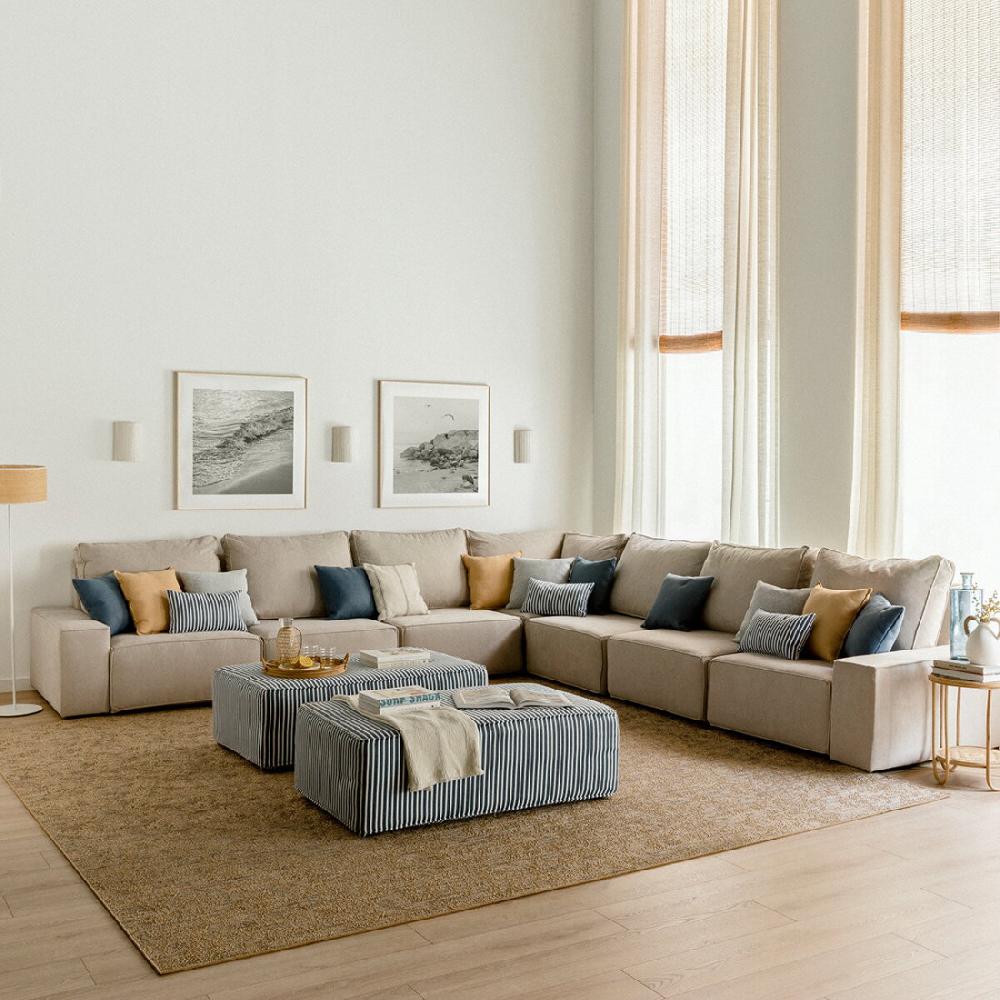kenay home Sofá rinconera 7 plazas personalizable