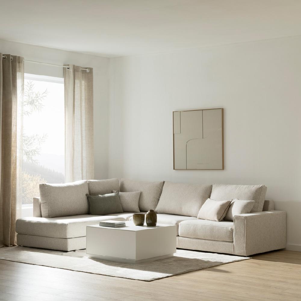 kenay home Sofá rinconera izquierda beige