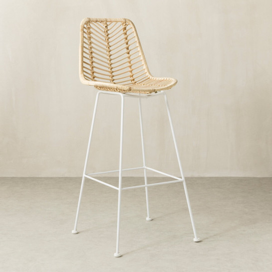 Kenay Home Taburete Patas Blancas