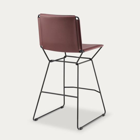 Kenay Home Taburete Piel Burdeos